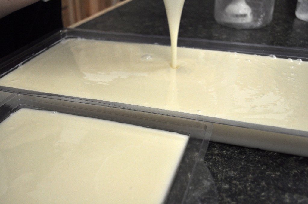 Cold Process Soap Half and Half Method with Almond Milk — Adventures